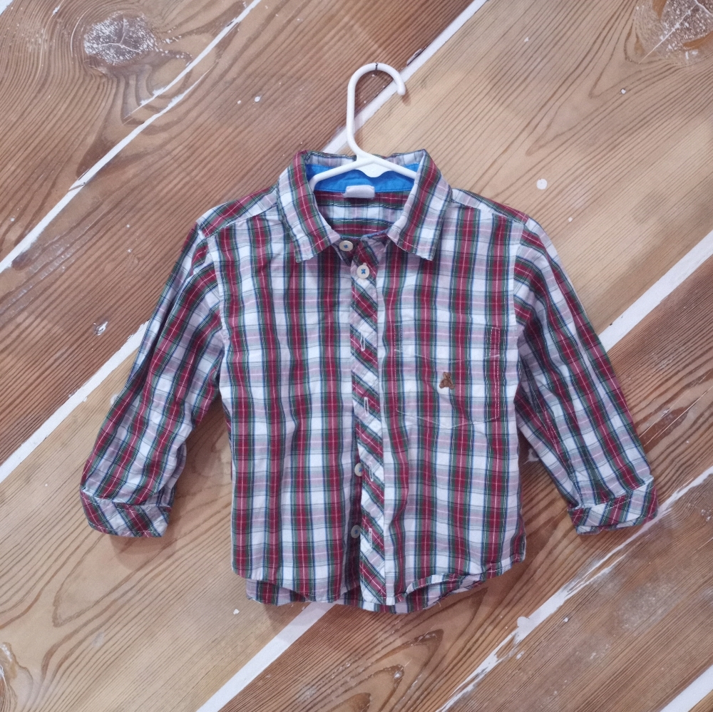 Toddler GAP Gingham Button Down Top 2t